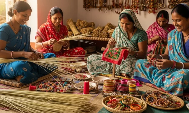 Mudra Yojana Bihar Bagaha Women Artisans